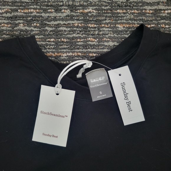 Sunday Best Black Crop Short Sleeve T Shirt - Picture 3 of 3